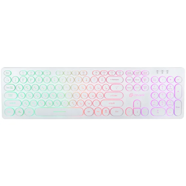 Клавиатура Oklick 420MRL (белый)